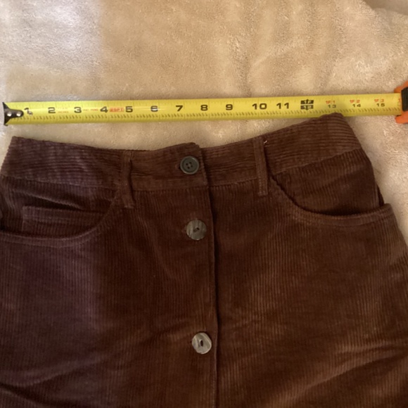 Women’s For Joseph Very Mini Corduroy Brown Skirt Size 28 - Picture 8 of 10